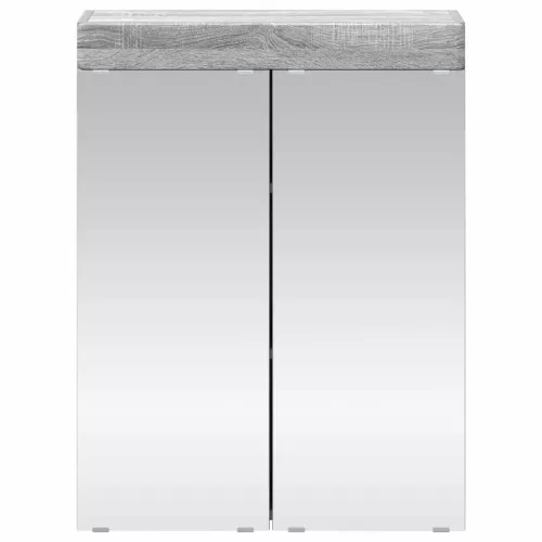  Fürdőszobai tükörszekrény TULUM Szürke Sonoma 60 x 16,5 x 78 cm