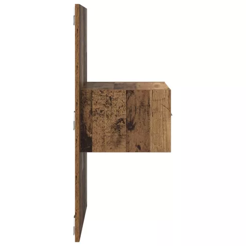  Ágyat tartó szekrény 2 pcs Régi fa 48.5 x 32.5 x 80 cm Faanyag