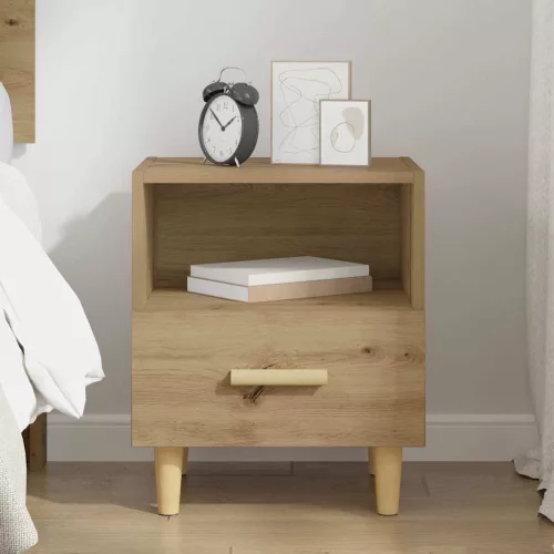  Éjjeliszekrény fiókkal kézműves tölgy 40 x 35 x 47.5 cm Faanyag