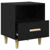  Éjjeliszekrény fiókkal Musta tammi 40 x 35 x 47.5 cm Faanyag