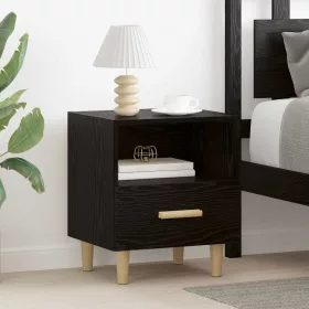    Éjjeliszekrény 2 pcs Musta tammi 40 x 35 x 47.5 cm Faanyag
