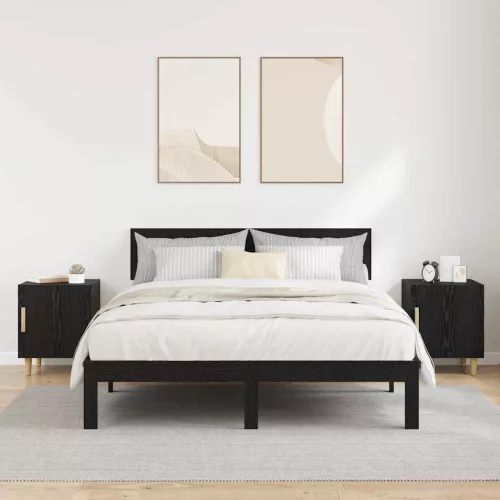  Éjjeliszekrény 2 pcs Fekete tölgy 40 x 40 x 50 cm Faanyag