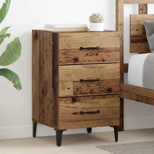  Éjjeliszekrény fiókkal Régi fa 40 x 40 x 66 cm Faanyag