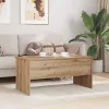  Dohányzóasztal kézműves tölgy 102 x 50,5 x 46,5 cm Faanyag