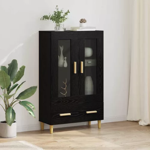  Magasfiú fiókkal Fekete tölgy 70 x 31 x 115 cm Faanyag