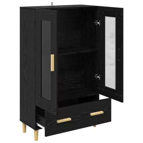  Magasfiú fiókkal Fekete tölgy 70 x 31 x 115 cm Faanyag