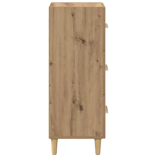  Széf fiókkal kézműves tölgy 34.5 x 34 x 90 cm Faanyag