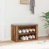  Cipőtartó polcokkal tárolóval Régi fa 75 x 35 x 45 cm Faanyag