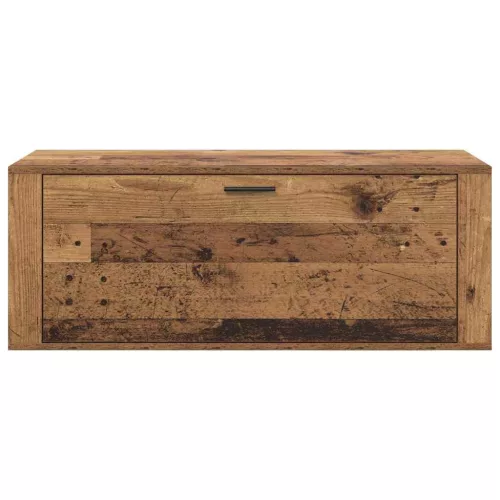  Cipőszekrény polcokkal ajtóval Régi fa 100 x 35 x 38 cm Faanyag