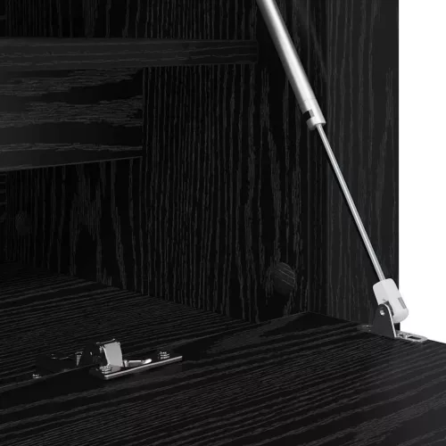  Cipőszekrény polcokkal Musta tammi 100 x 35 x 38 cm Faanyag