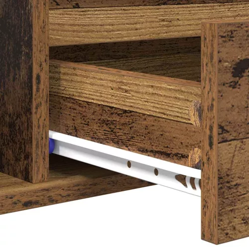  Dohányzóasztal with Drawer Régi fa 90 x 49 x 45 cm Faanyag