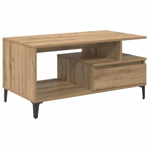  Dohányzóasztal kézműves tölgy 90 x 49 x 45 cm Faanyag