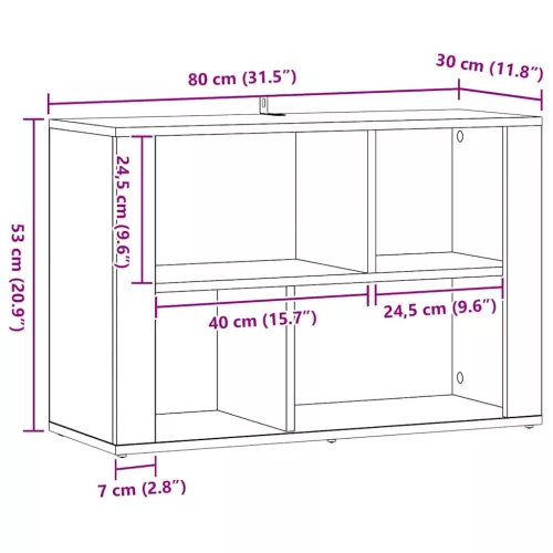  Széf Artisan tölgy 80 x 30 x 53 cm Faanyag