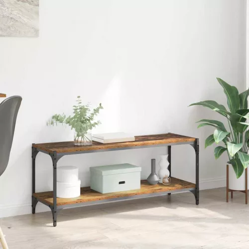  TV szekrény Öreg fa 100x33x41cm Műszaki fa és vas