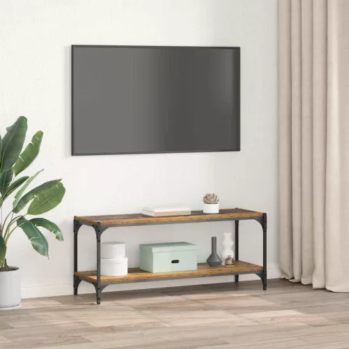  TV szekrény Öreg fa 100x33x41cm Műszaki fa és vas