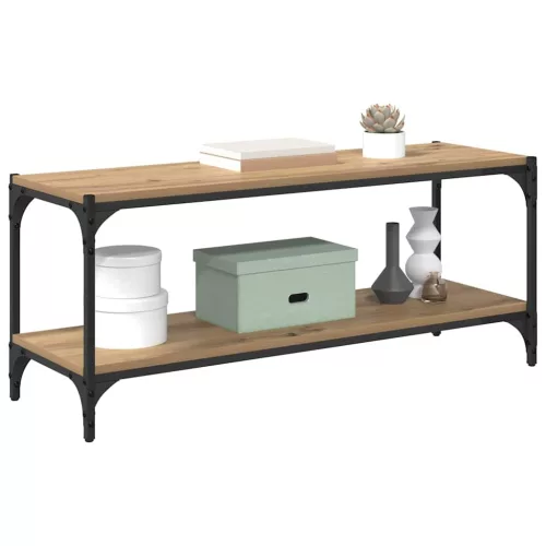  TV szekrény Artisan tölgy 100x33x41cm Műszaki fa és vas