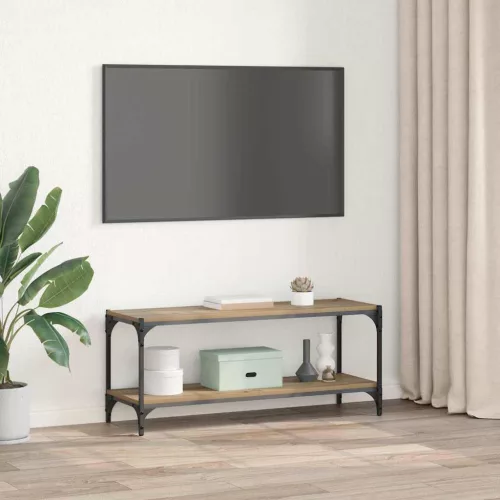  TV szekrény Artisan tölgy 100x33x41cm Műszaki fa és vas