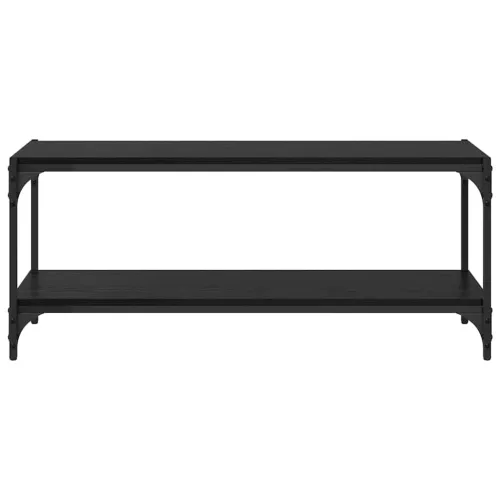  TV szekrény Fekete tölgy 100x33x41cm Műszaki fa és vas