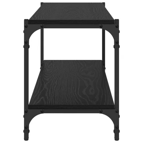  TV szekrény Fekete tölgy 100x33x41cm Műszaki fa és vas