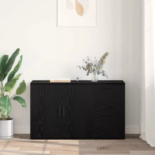  Széf fiókkal Fekete tölgy 100 x 33 x 59.5 cm Faanyag