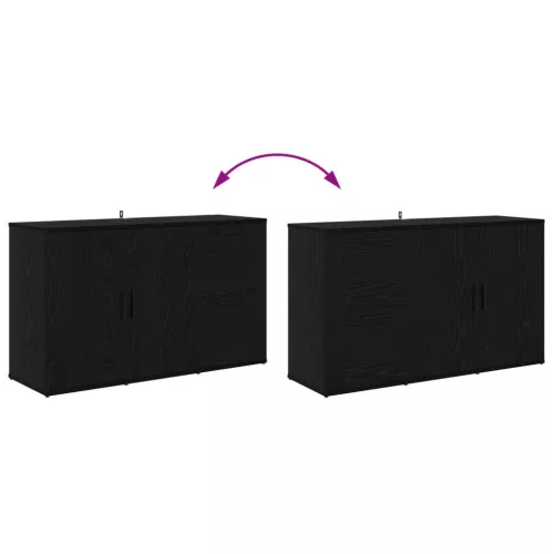  Széf fiókkal Fekete tölgy 100 x 33 x 59.5 cm Faanyag