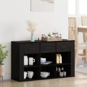  Széf fiókkal Fekete tölgy 100 x 30 x 59,5 cm Faanyag