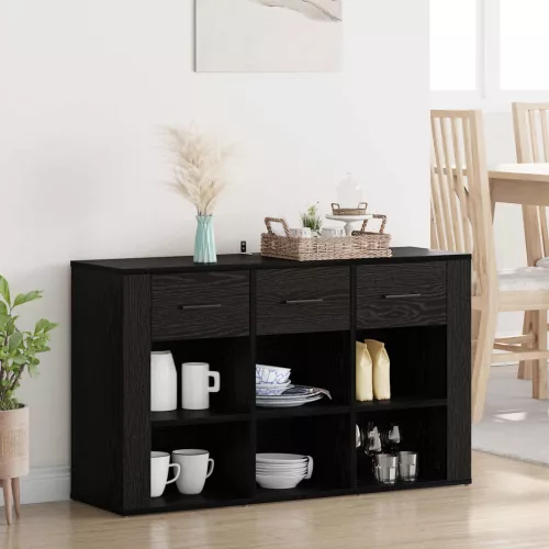  Széf fiókkal Fekete tölgy 100 x 30 x 59,5 cm Faanyag