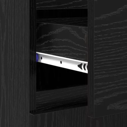  Széf fiókkal Fekete tölgy 60 x 35 x 70 cm Faanyag