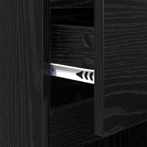  Éjjeliszekrény 2 pcs Musta tammi 40 x 35 x 70 cm Faanyag