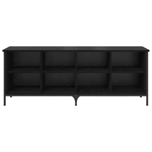  Cipőszekrény Fekete tölgy 131 x 35 x 50 cm Műszaki fa és vas