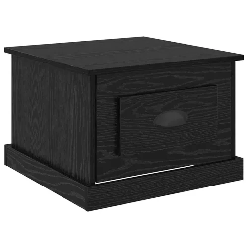  Dohányzóasztal with Drawer Musta tammi 50 x 50 x 35 cm Faanyag