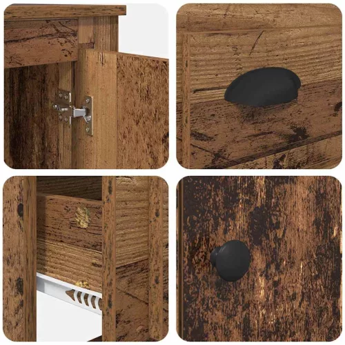  Magasfiú fiókkal Öreg fa 60 x 35,5 x 103,5 cm Faanyag