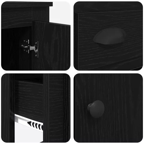  Magasfiú fiókkal Fekete tölgy 60 x 35,5 x 103,5 cm Faanyag