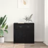  Magasfiú fiókkal Fekete tölgy 70 x 35,5 x 67,5 cm Faanyag