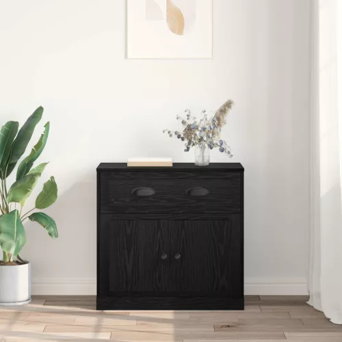  Magasfiú fiókkal Fekete tölgy 70 x 35,5 x 67,5 cm Faanyag