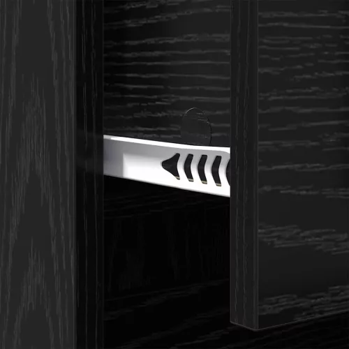  Széf fiókkal Fekete tölgy 70 x 35,5 x 67,5 cm Faanyag