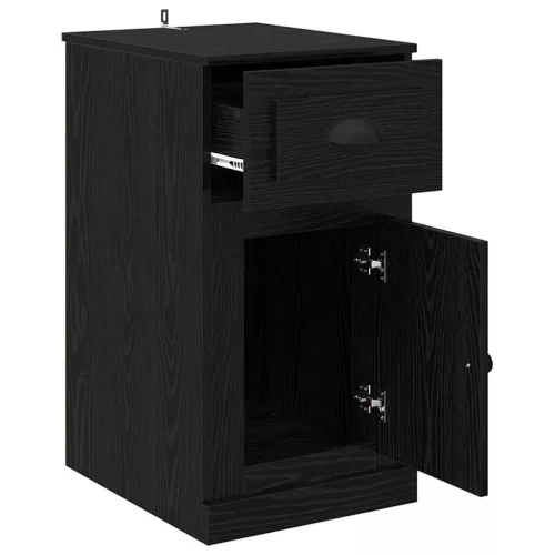  Oldalsó szekrény Fekete tölgy 40 x 50 x 75 cm Faanyag