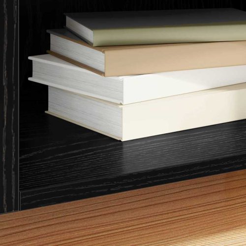  Hanglemez szekrény Fekete tölgy 121 x 38 x 48 cm Faanyag