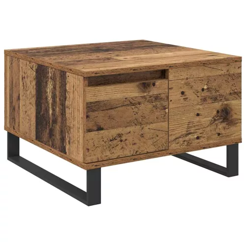  Dohányzóasztal fiókkal Régi fa 55 x 55 x 36.5 cm Faanyag