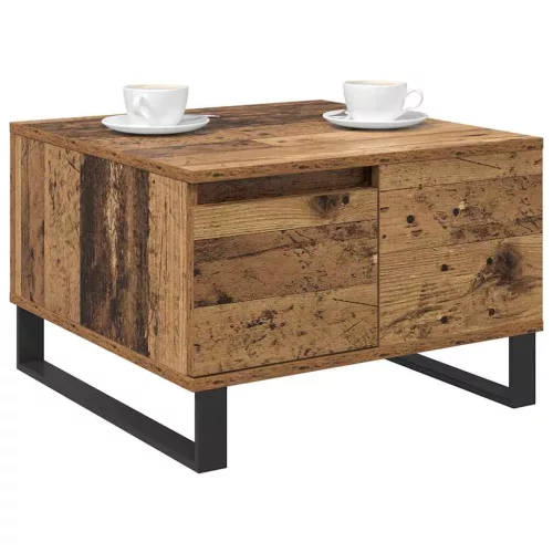  Dohányzóasztal fiókkal Régi fa 55 x 55 x 36.5 cm Faanyag