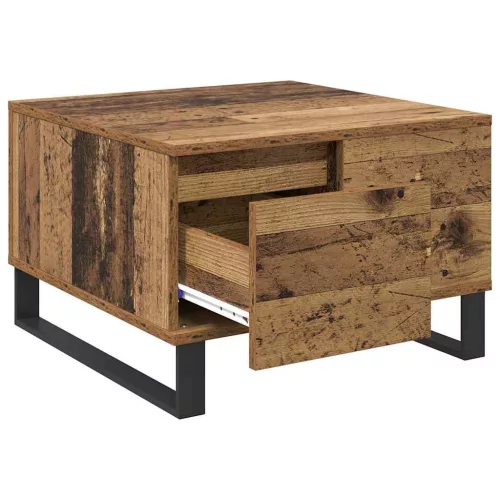  Dohányzóasztal fiókkal Régi fa 55 x 55 x 36.5 cm Faanyag