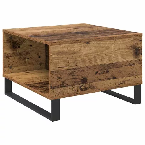  Dohányzóasztal fiókkal Régi fa 55 x 55 x 36.5 cm Faanyag