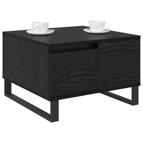  Dohányzóasztal fiókkal Musta tammi 55 x 55 x 36.5 cm Faanyag