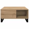  Dohányzóasztal kézműves tölgy 80 x 80 x 36.5 cm Faanyag