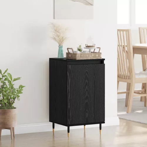  Széf 2 pcs Fekete tölgy 40 x 35 x 70 cm Műszaki fa és vas