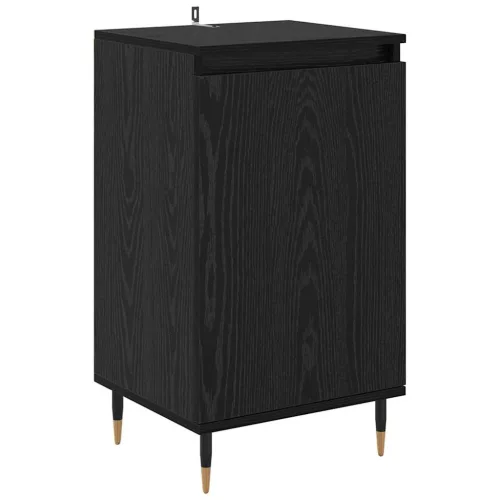  Széf 2 pcs Fekete tölgy 40 x 35 x 70 cm Műszaki fa és vas