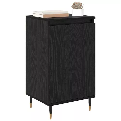  Széf 2 pcs Fekete tölgy 40 x 35 x 70 cm Műszaki fa és vas