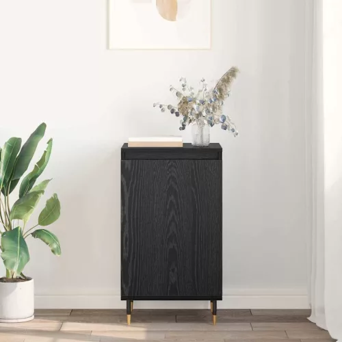  Széf 2 pcs Fekete tölgy 40 x 35 x 70 cm Műszaki fa és vas