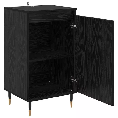  Széf 2 pcs Fekete tölgy 40 x 35 x 70 cm Műszaki fa és vas