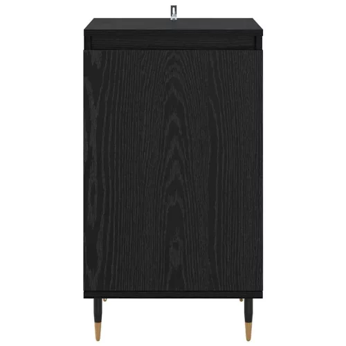  Széf 2 pcs Fekete tölgy 40 x 35 x 70 cm Műszaki fa és vas